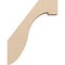 Ekena Millwork 3-inch W x 14-inch D x 18-inch H Del Monte Rough Cedar Woodgrain TimberThane Knee Brace, Primed BRCUR03X14X18DELRCPR - alternate 5